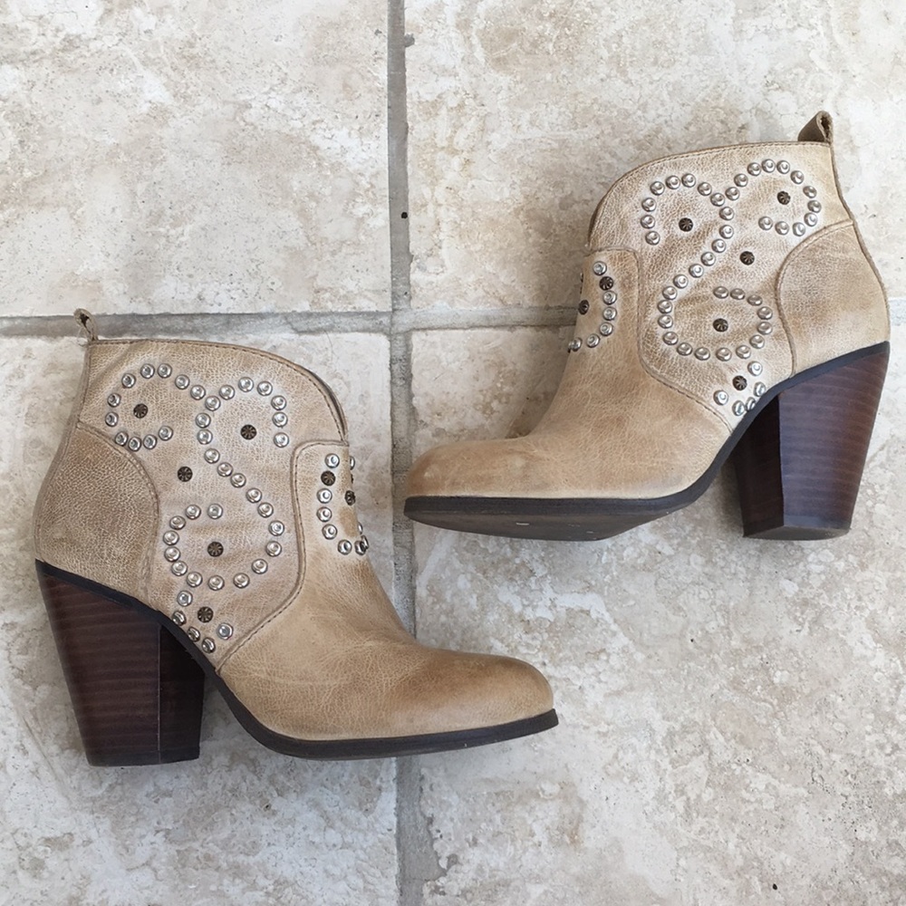 high heeled ankle booties